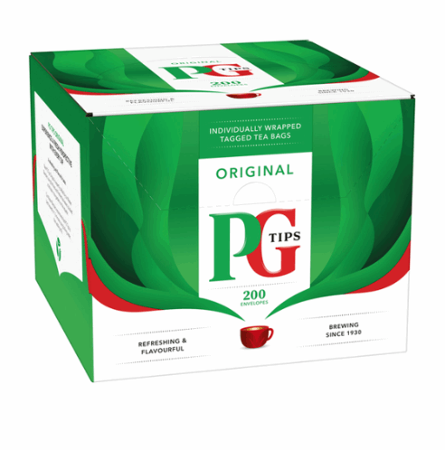 PG Tips Individually Wrapped Tagged Tea Bags - 200pcs - My Store
