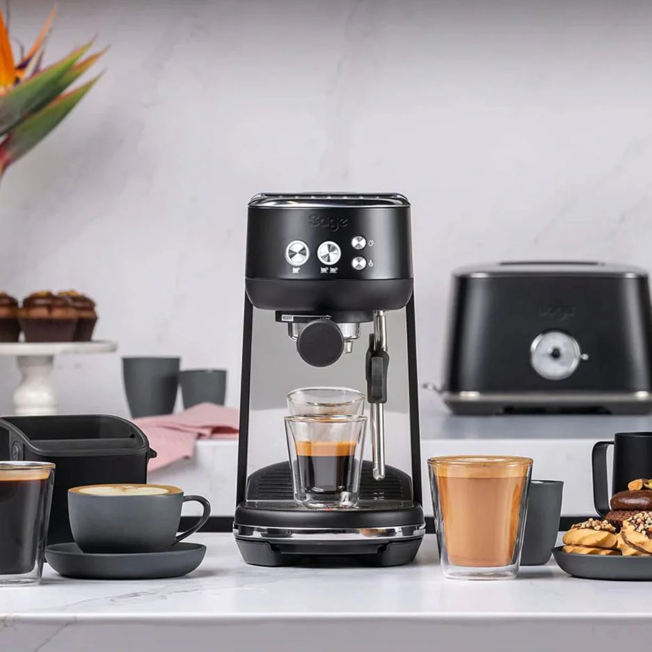 Sage The Bambino Espresso Machine - Black Truffle - Totally Delicious Coffee