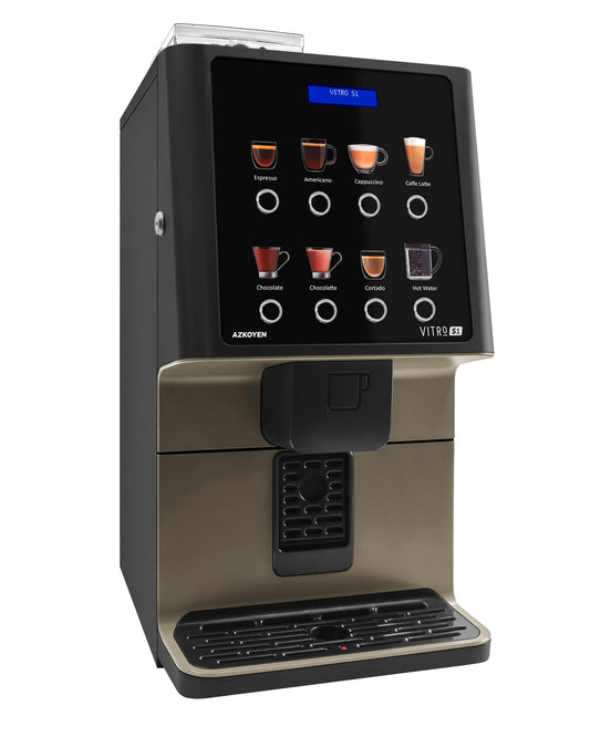 Coffetek Vitro S1 Espresso bean to cup coffee machine with black glass finish and touch screen
