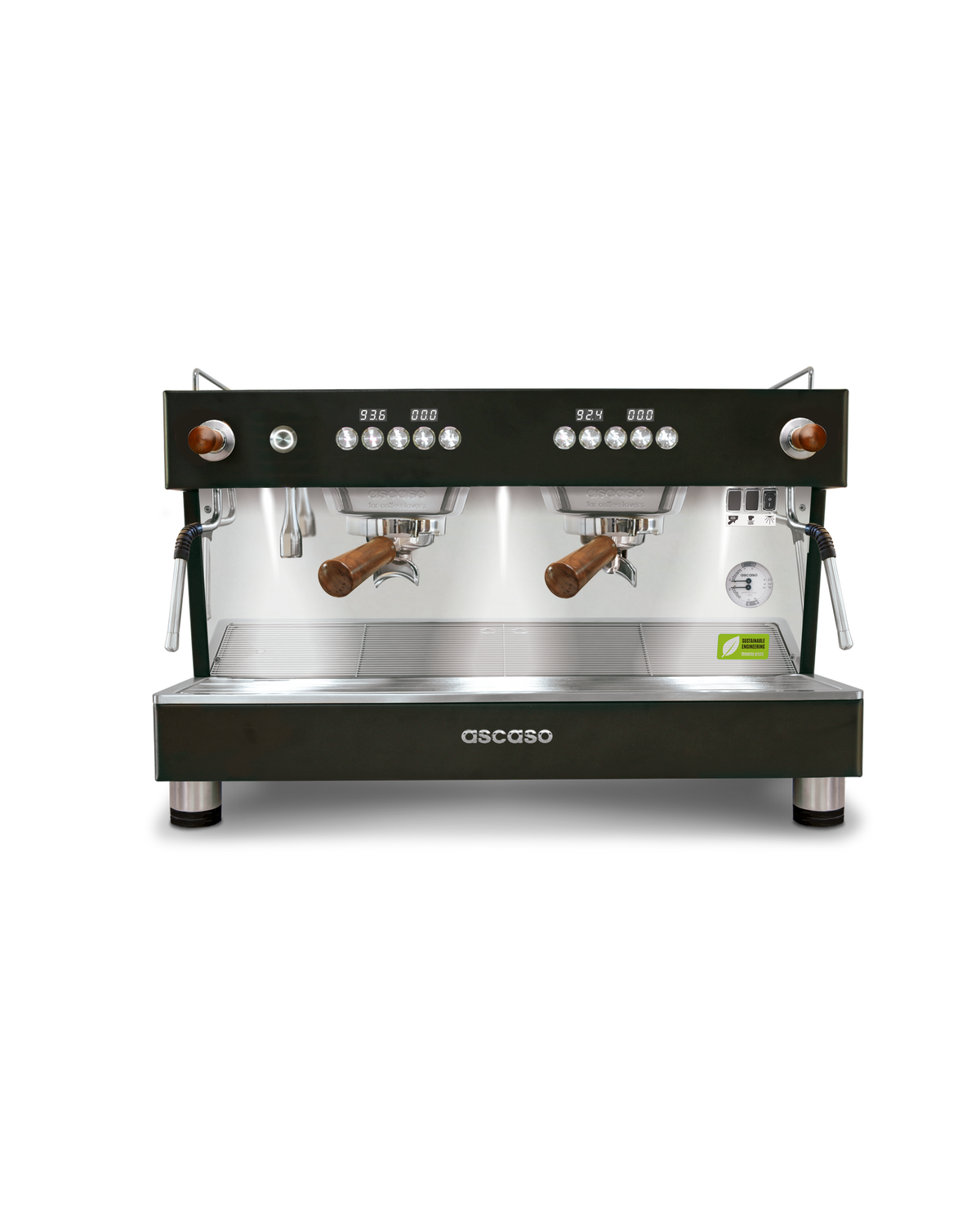Ascaso Barista T ONE 2 group in black with joystick steam controls