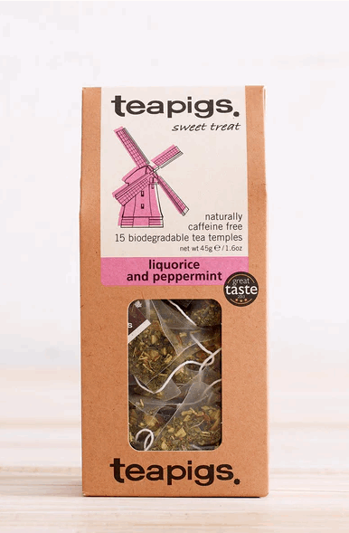 Pig Tea Tea Pigs Liquorice & Peppermint Tea Bags - 15pcs – Totally Delicious Coffee
