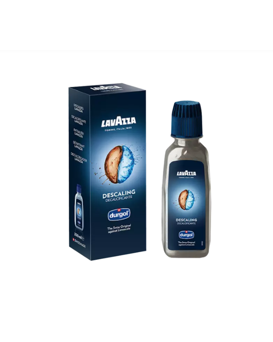 Lavazza Blue descaler liquid bottle and box
